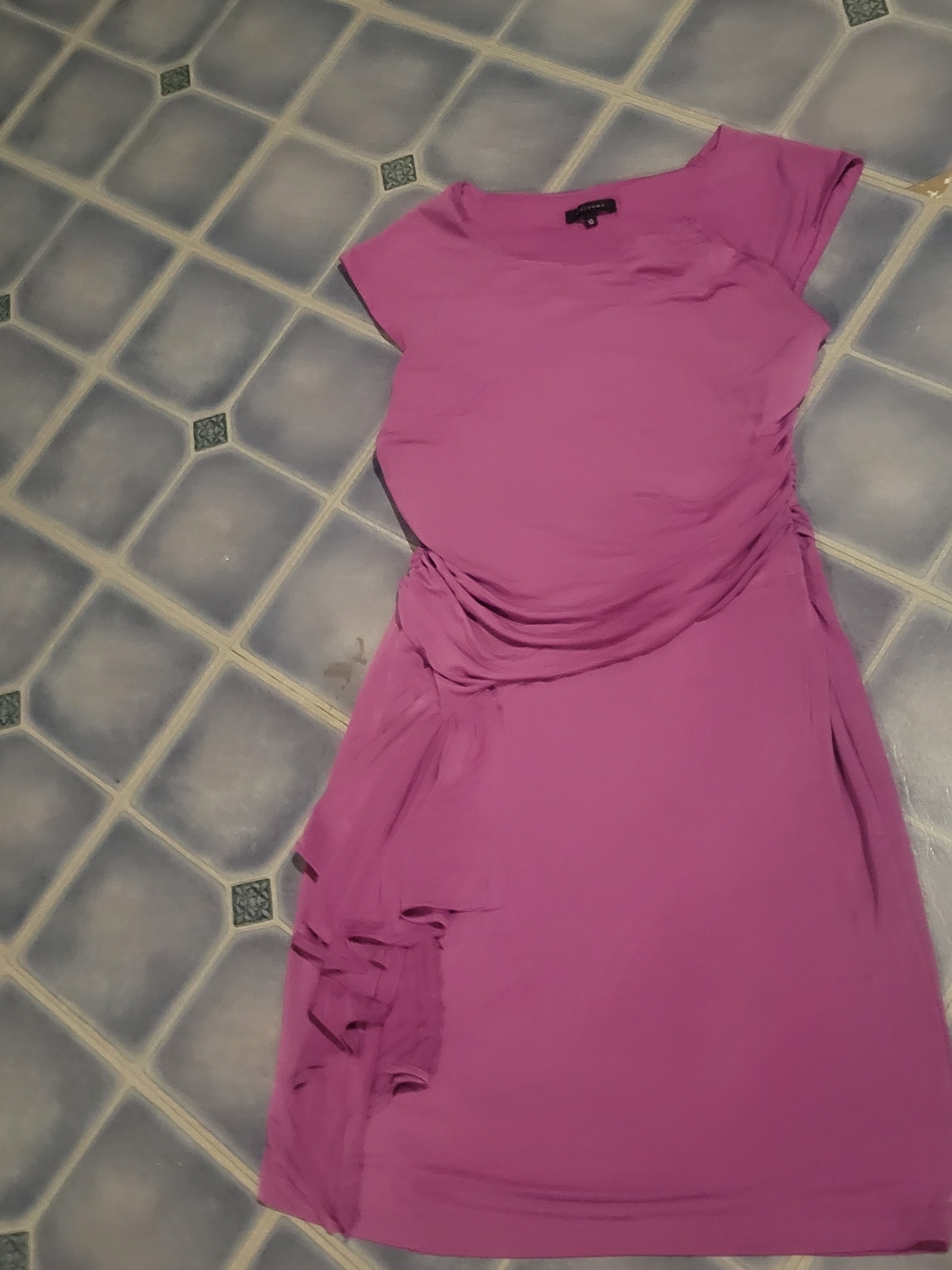 Ruched Cap-Sleeve Midi Dress in Orchid Pink by Attitudes by Renee